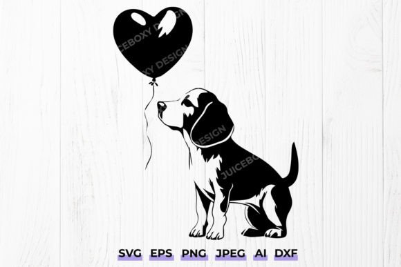 Beagle Dog with Heart Balloon: A Designer's Stitch Test
