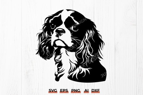 Cavalier King Spaniel SVG Cut File Dxf