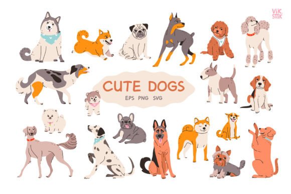 Cute Dogs of Different Breeds Set: A Designer's Review