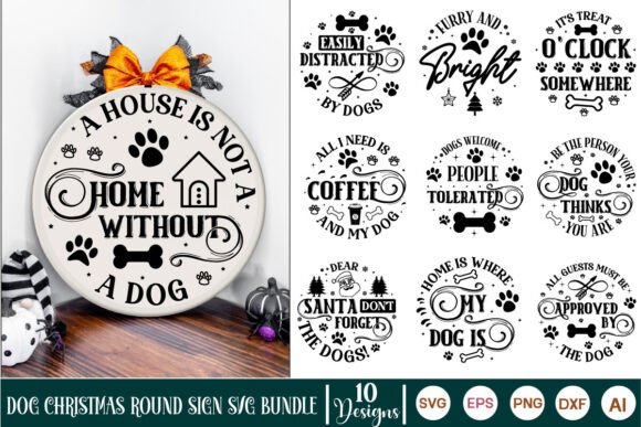 Dog Christmas Round Sign SVG Bundle – A Designer’s Review