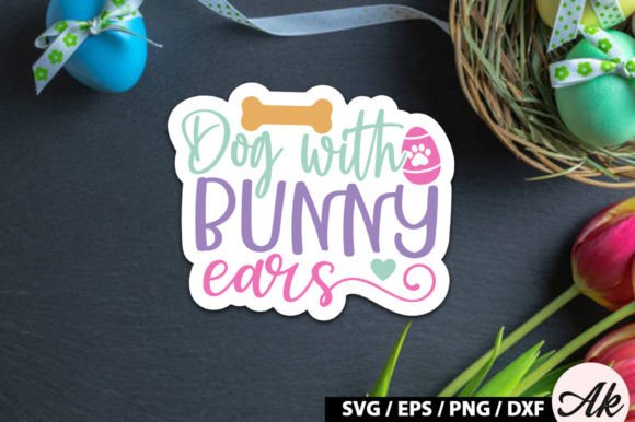 Dog with Bunny Ears SVG Stickers: A Designer's Review