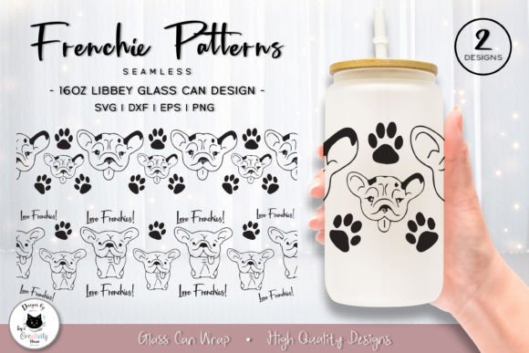 French Bulldog Glass Can Wraps SVG Review