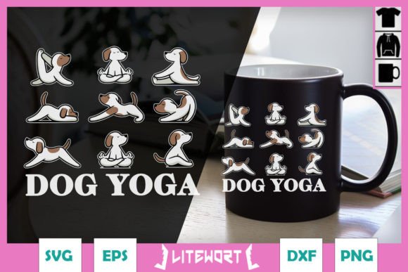 Fun Dog Yoga Cute Family Meditation SVG