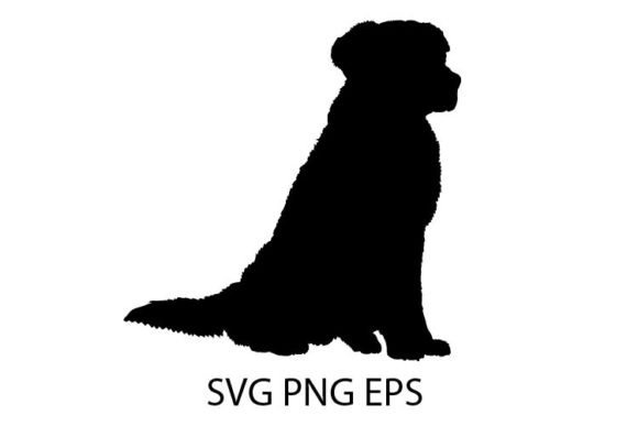 Golden Retriever Sitting Silhouette Dog