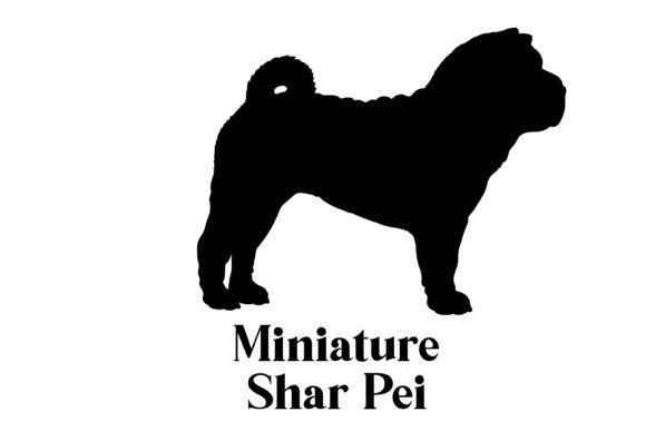 Miniature Shar Pei Dog Silhouette Breeds Review