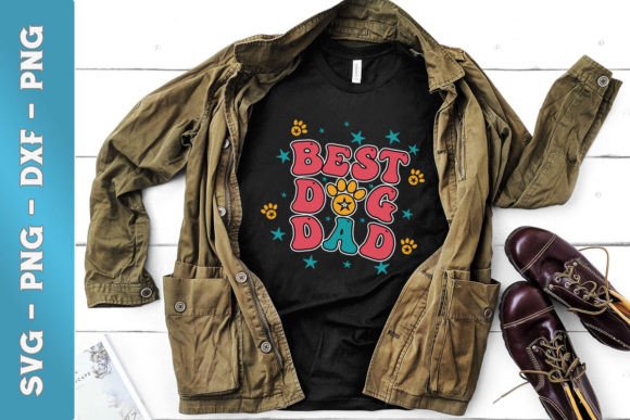 Retro Best Dog Dad Cute Father s Day SVG