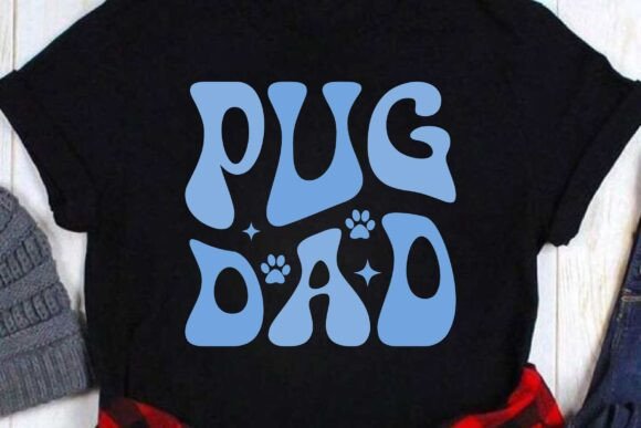 Retro Pug Dad SVG: A Designer's Take on Father's Day Embroidery
